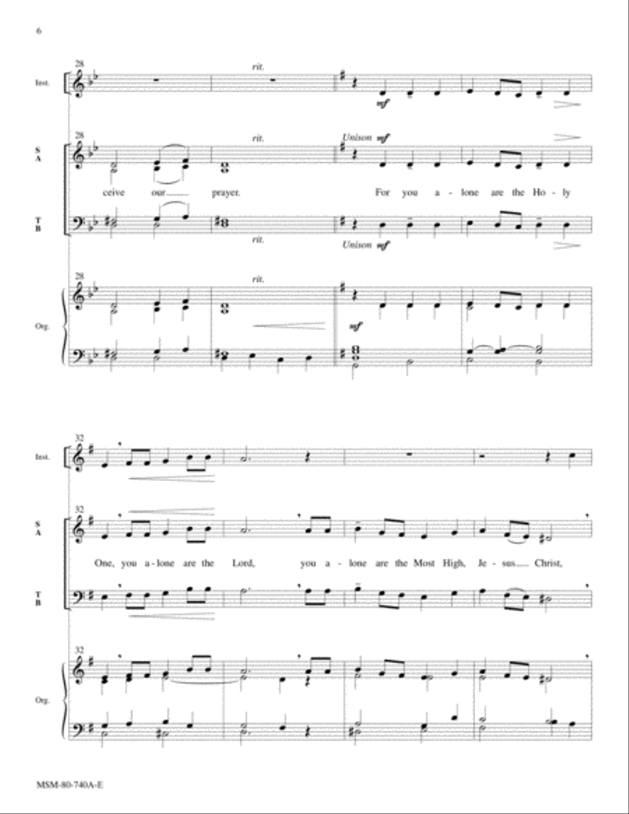 Missa St. Andrew Choir scores gallery preview page 6