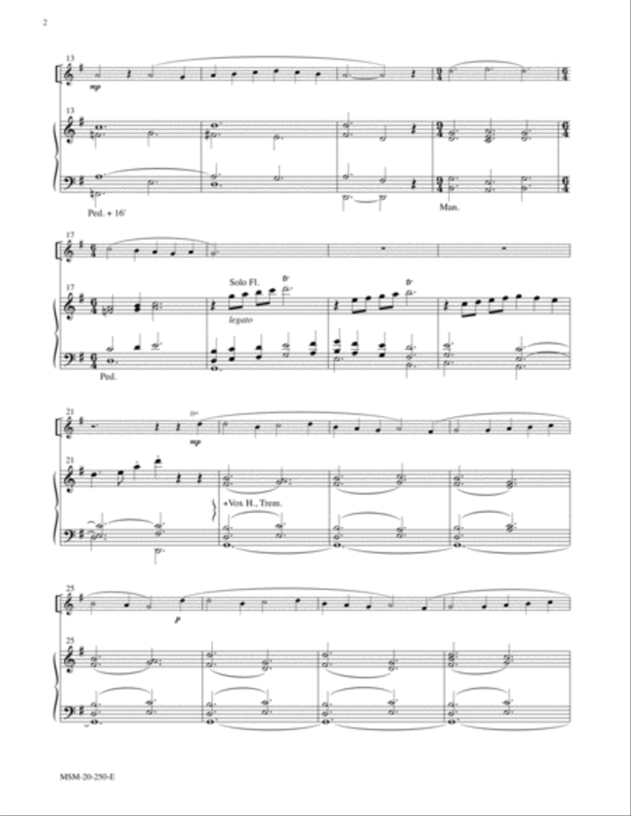 A Christmas Pastorale for Flute and Organ Flute scores gallery preview page 2