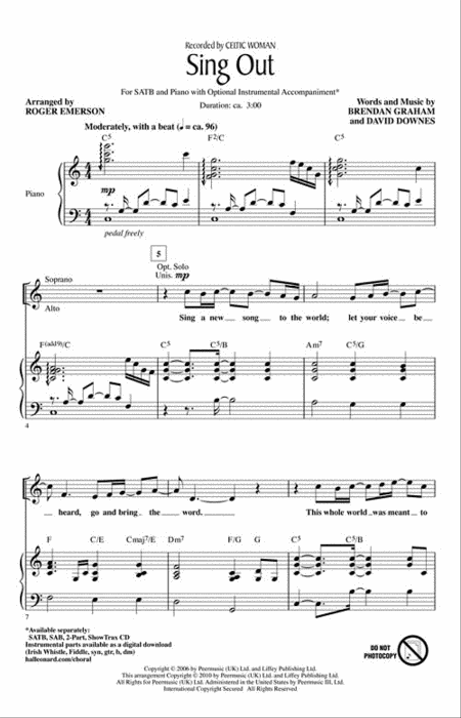 Sing Out 4-Part scores gallery preview page 2
