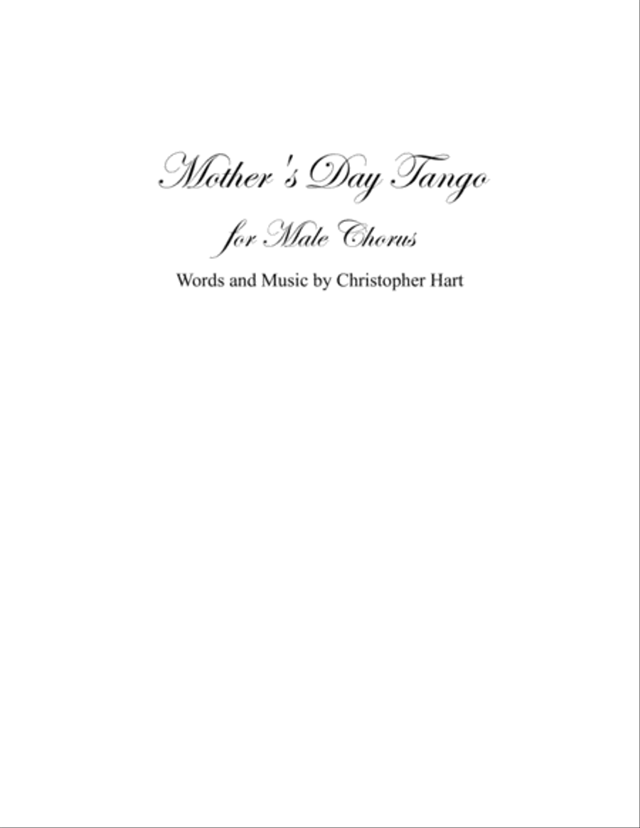 Mother's Day Tango TTBB scores gallery preview page 1