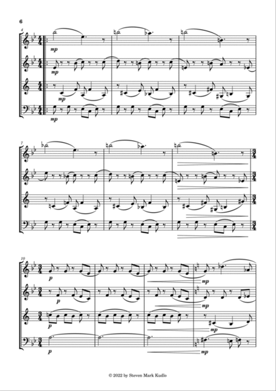 Minimally Fantastic Suite for Woodwind Quartet No. 1 Woodwind Quartet scores gallery preview page 6