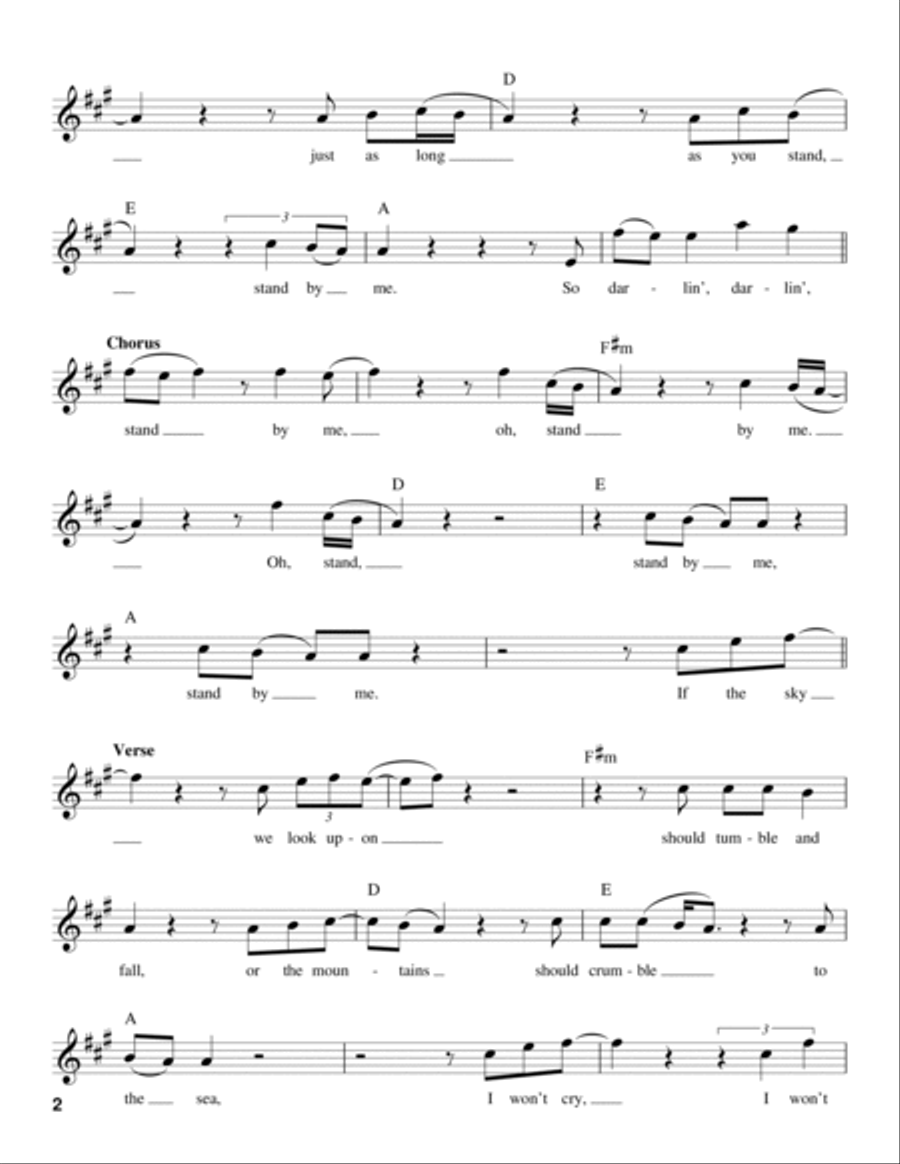 Stand By Me Stand By Me Voice scores gallery preview page 2