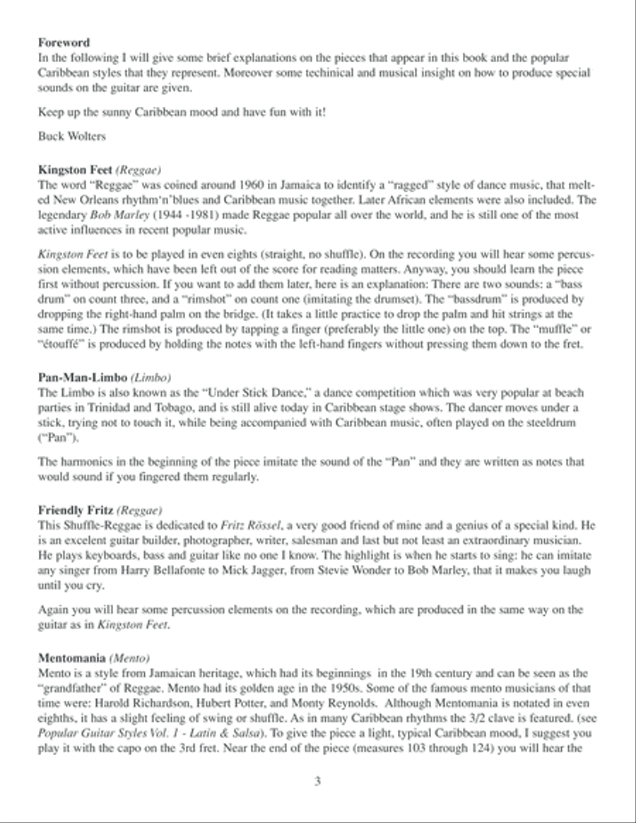 Popular Guitar Styles: Reggae & Music of the Islands Acoustic Guitar scores gallery preview page 5