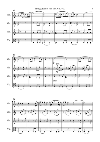 Beethoven Symphony 7 Movement 2 Allegretto for String Quartet 3 Violins and Viola image number null