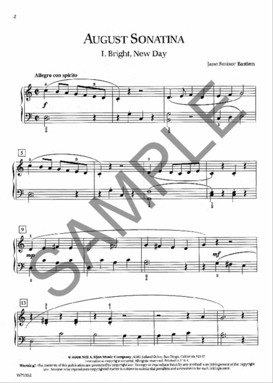 August Sonatina Piano Method scores gallery preview page 2