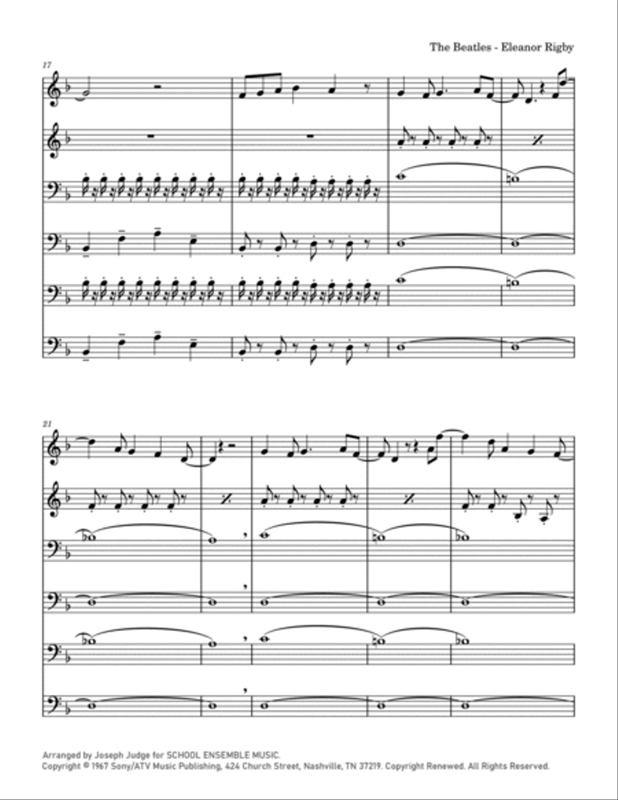 Eleanor Rigby Chamber Music scores gallery preview page 3