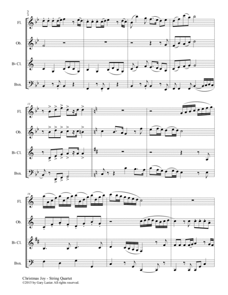 Gary Lanier: CHRISTMAS JOY (Woodwind Quartet/Score and Parts) image number null