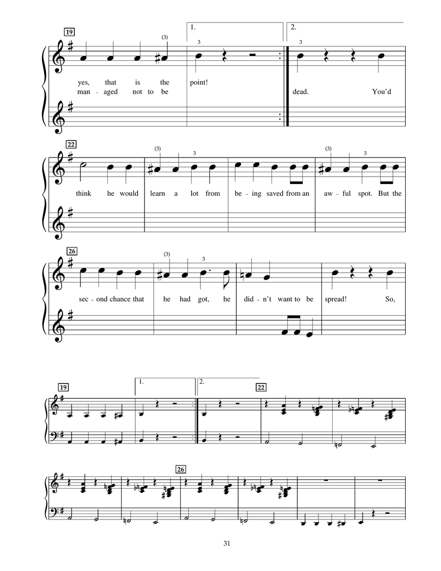 Jonah Was A Prophet (from Jonah - A VeggieTales Movie) Piano scores gallery preview page 3