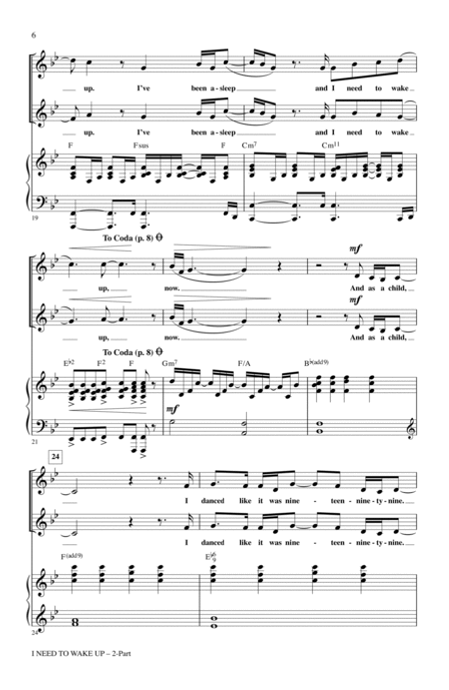 I Need To Wake Up 2-Part scores gallery preview page 4