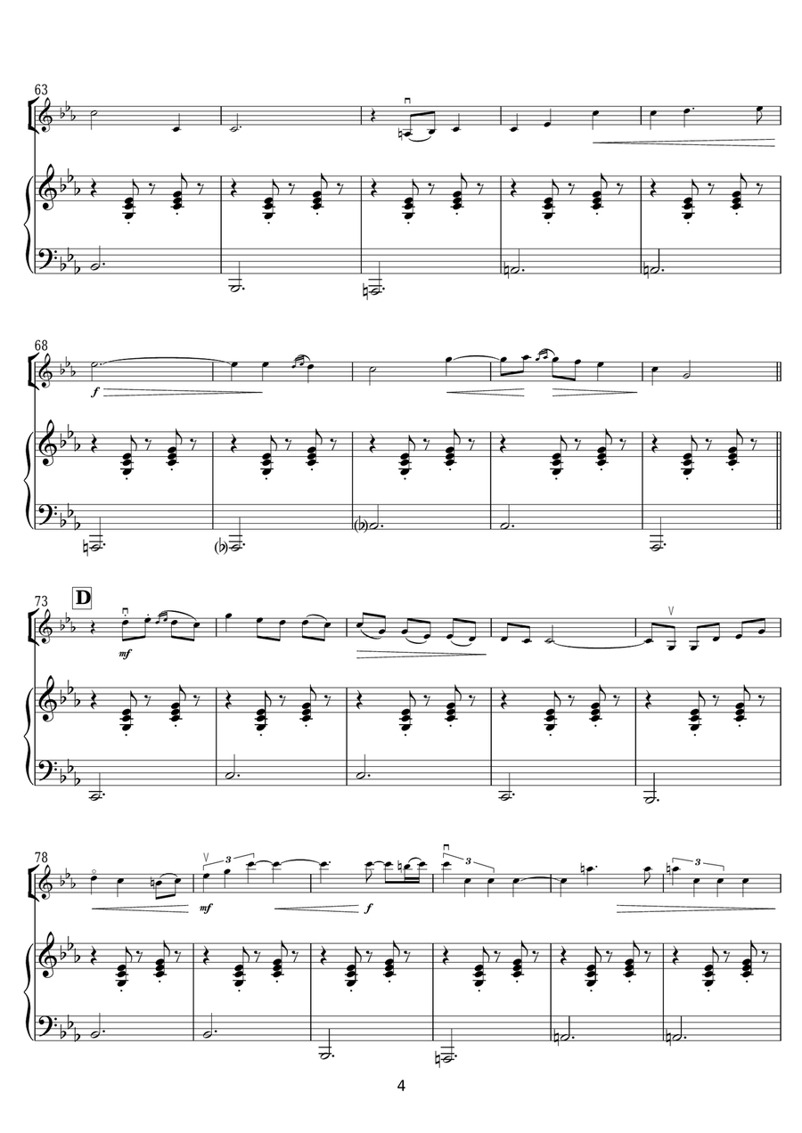 Yumeji's Theme (from 'In The Mood For Love') Violin Solo scores gallery preview page 4