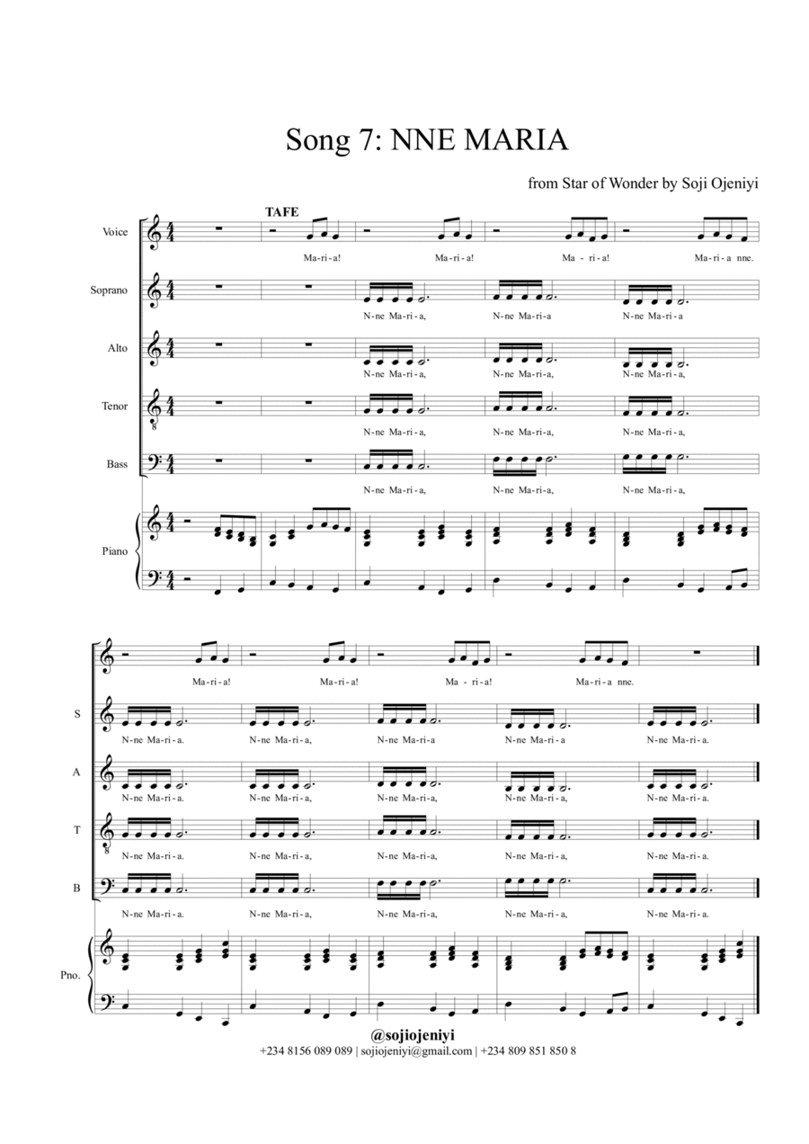 Nne Maria 4-Part scores gallery preview page 1