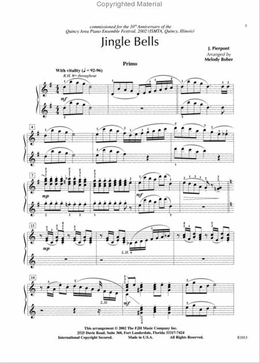 Jingle Bells Jingle Bells Piano Solo scores gallery preview page 2