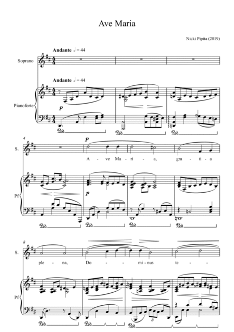 Ave Maria High Voice scores gallery preview page 2