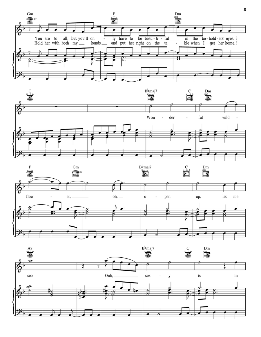 Wildflower Piano, Vocal, Guitar scores gallery preview page 3