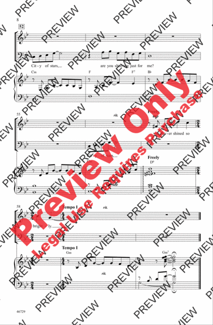 City of Stars 4-Part scores gallery preview page 8