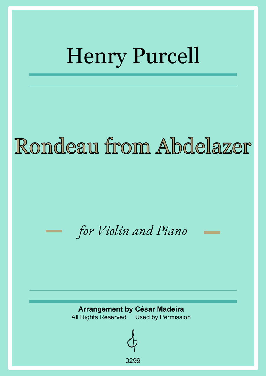 Rondeau from Abdelazer - Violin and Piano (Full Score and Parts) Violin Solo scores gallery preview page 1