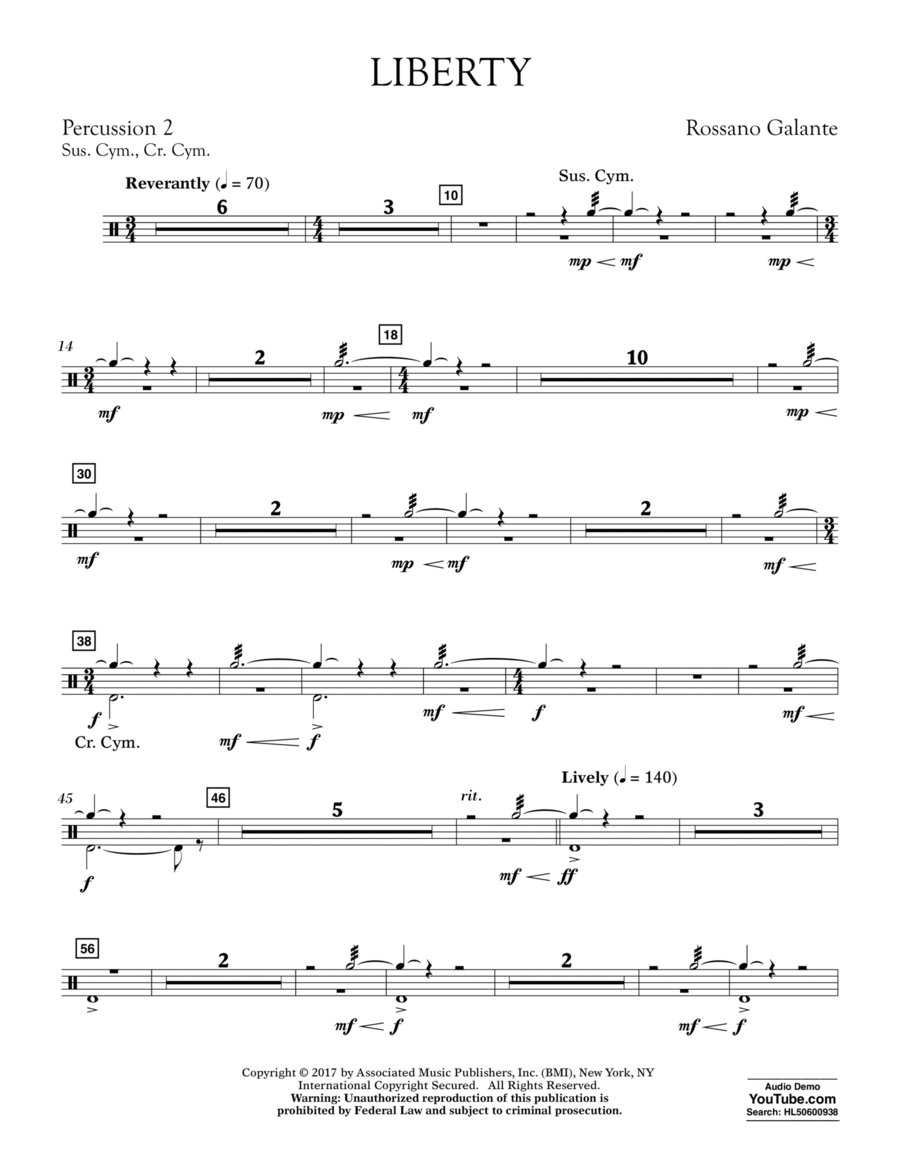 Liberty - Percussion 2 Liberty - Percussion 2 Percussion scores gallery preview page 1