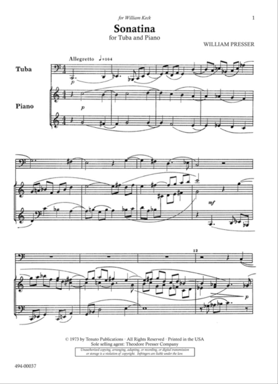 Sonatina Sonatina Chamber Music scores gallery preview page 2