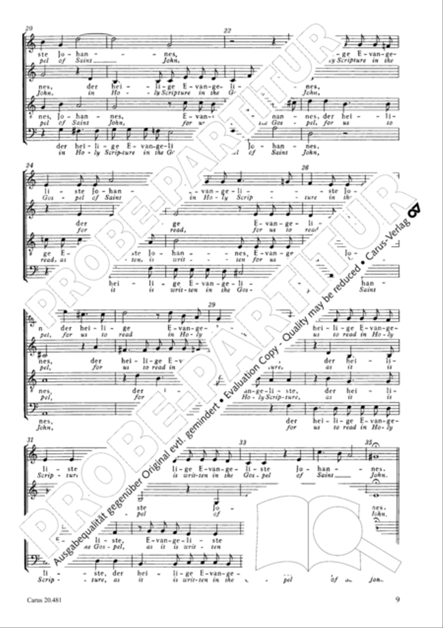 St. John Passion / The Passion of our Lord and Saviour Jesus Christ 4-Part scores gallery preview page 10