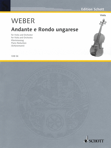 Weber - Andante And Rondo Ungarese Op 35 Viola/Piano