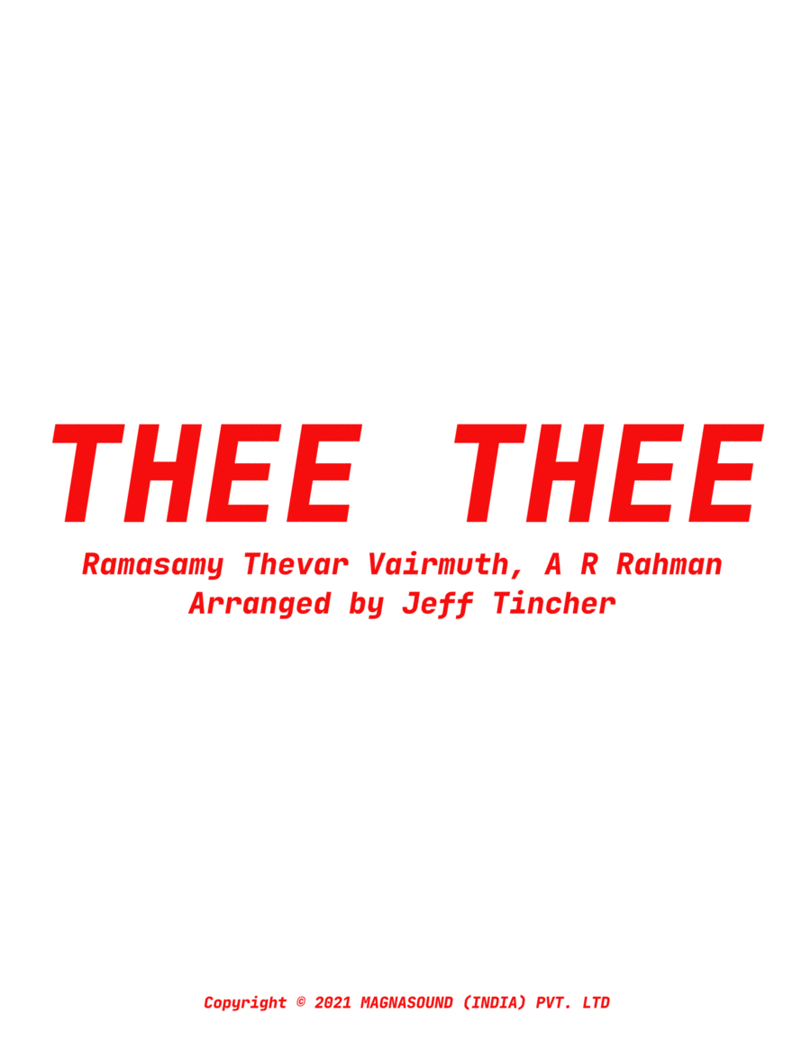 Thee Thee Thee Thee Piano, Vocal, Guitar scores gallery preview page 1