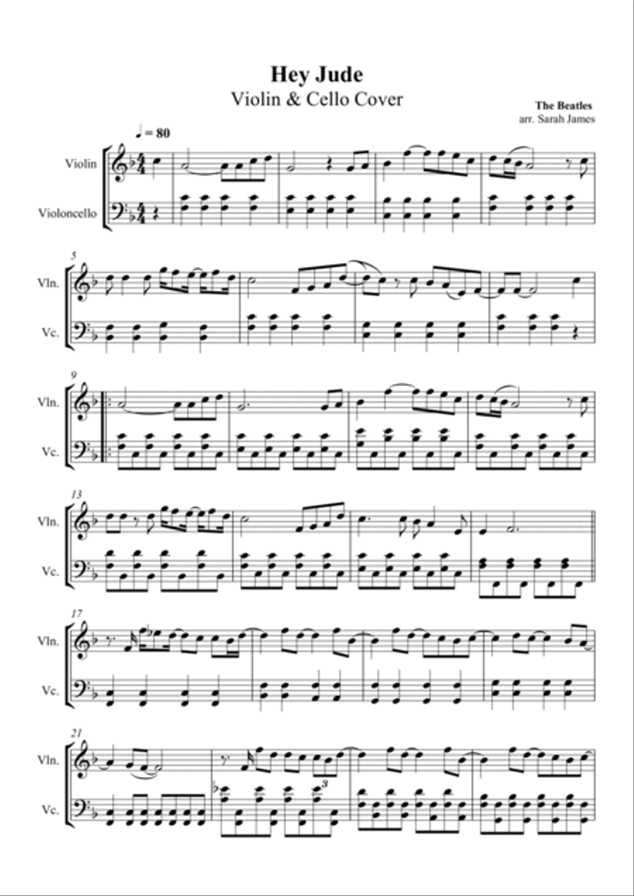 Hey Jude Score and Parts scores gallery preview page 2