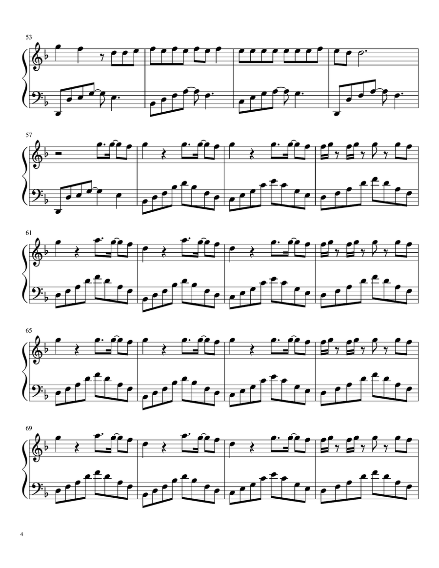 Fake Love Piano Solo scores gallery preview page 4