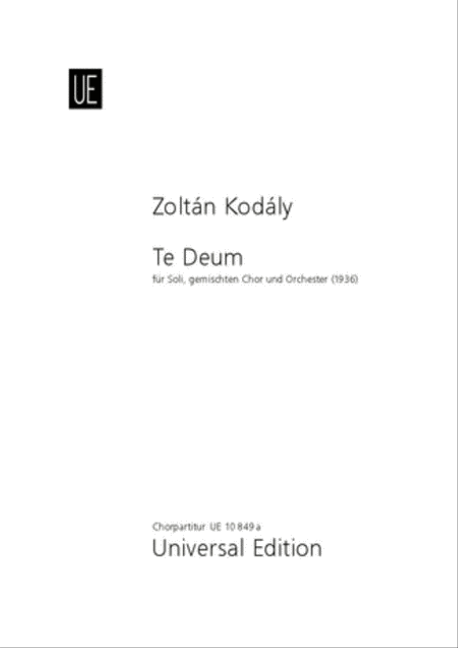 Te Deum, Chorus Score 4-Part scores gallery preview page 1