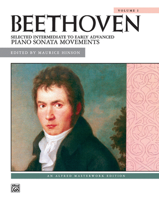 Book cover for Beethoven -- Selected Intermediate to Early Advanced Piano Sonata Movements, Volume 1