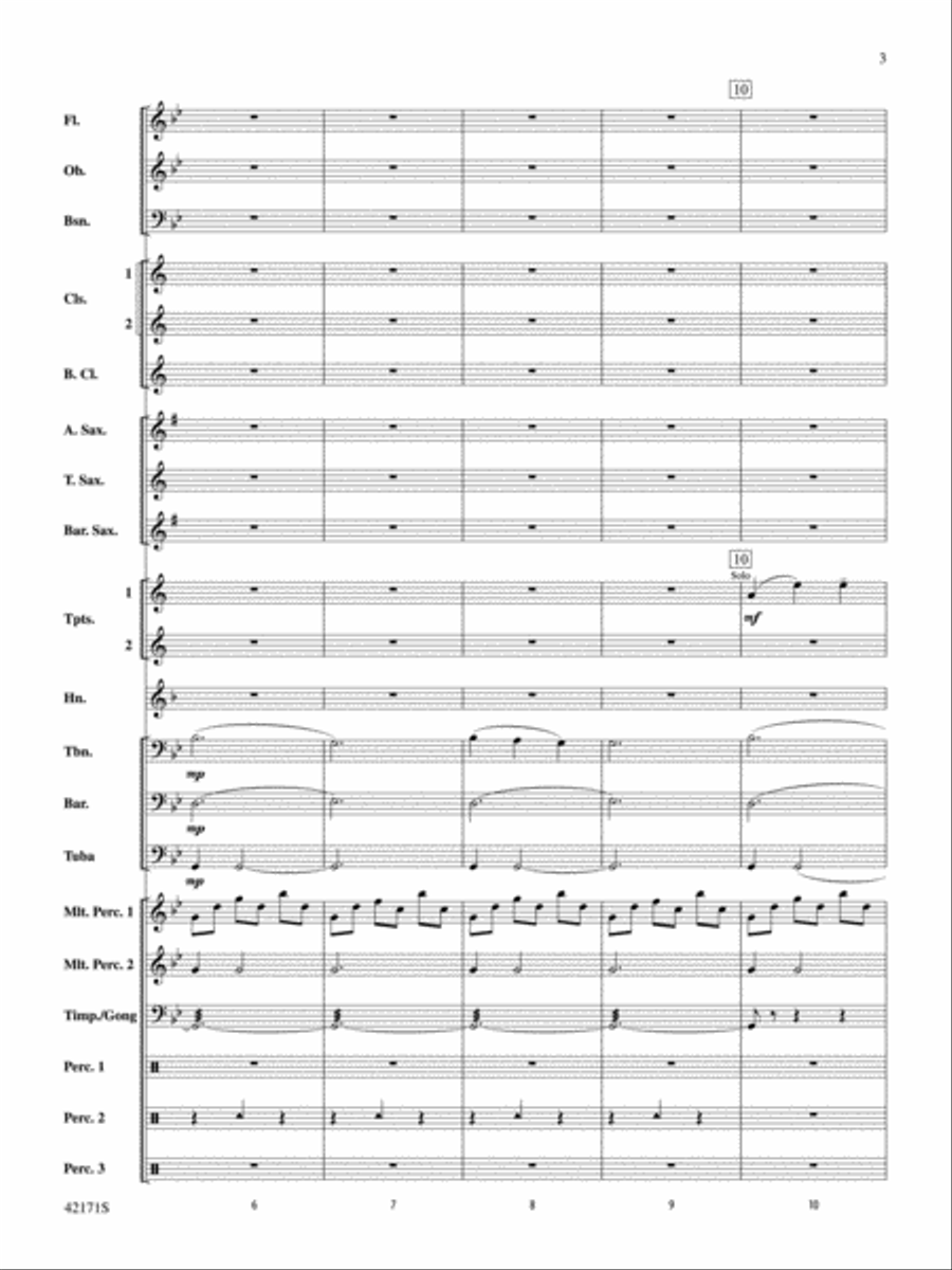 Prelude and Firestorm: Score Concert Band scores gallery preview page 3