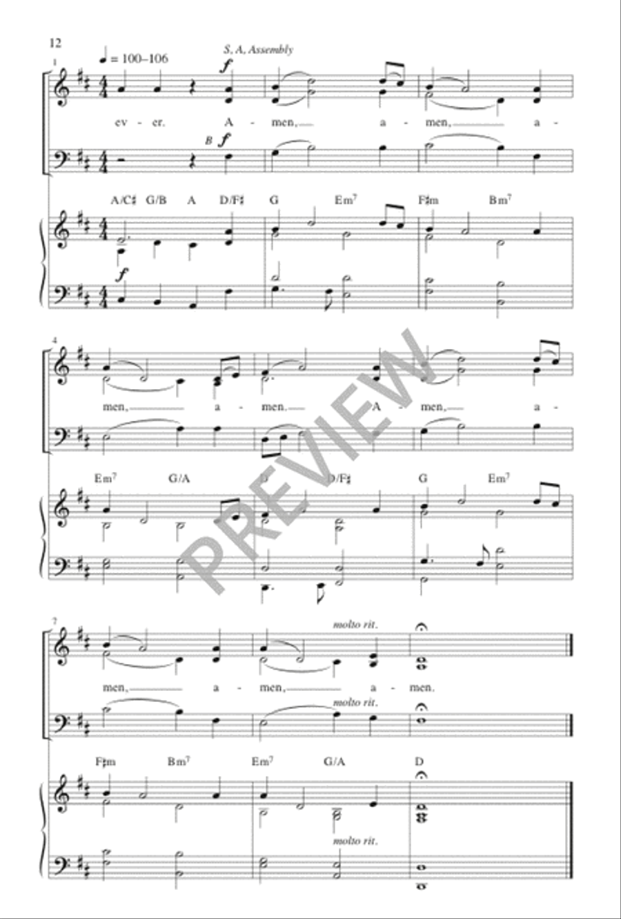 Joy and Peace - Choral / Accompaniment edition 3-Part scores gallery preview page 13