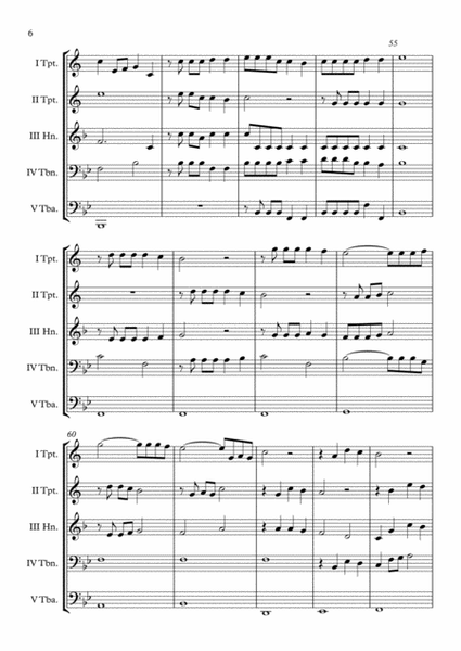 Canzon super Cantionem Gallicam (Samuel Scheidt) Brass Quintet arr. Adrian Wagner image number null