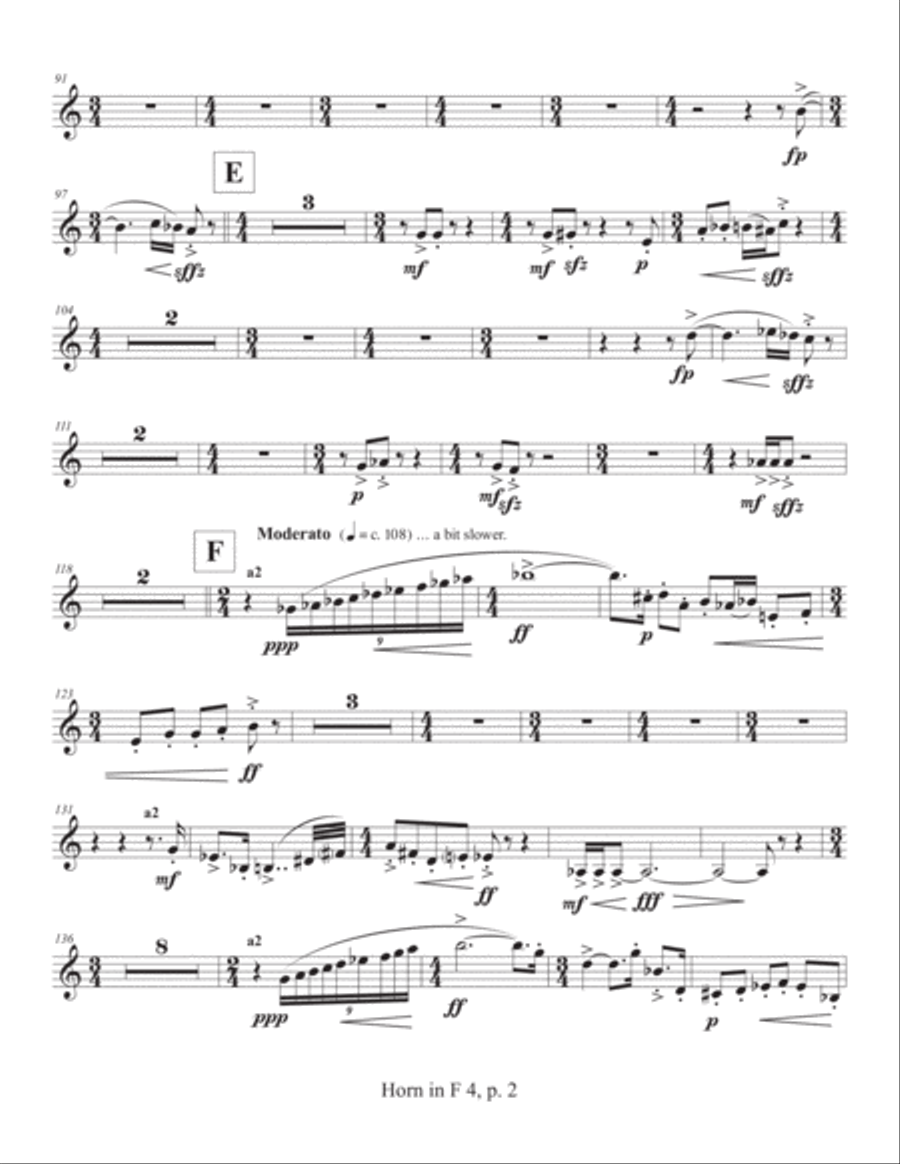 Concerto for Concert Band (2011) Horn part 4 Concert Band scores gallery preview page 2