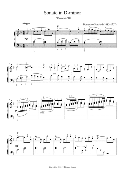 Sonata in D minor "Pastorale" image number null