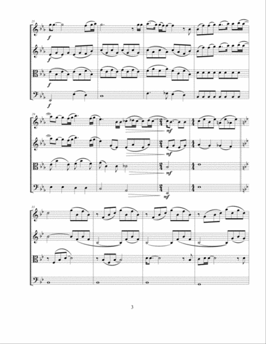 Bohemian Rhapsody String Quartet scores gallery preview page 3