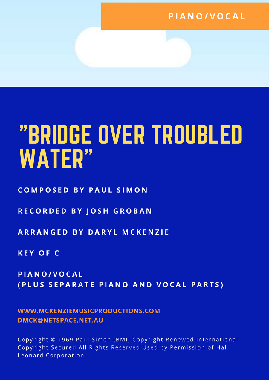 Bridge Over Troubled Water Piano, Vocal scores gallery preview page 1