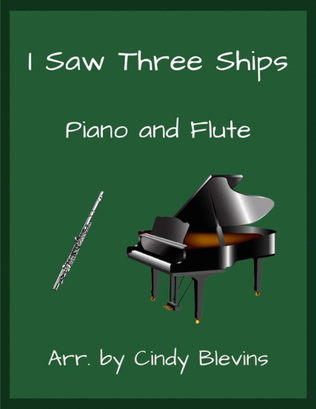 Book cover for I Saw Three Ships, for Piano and Flute