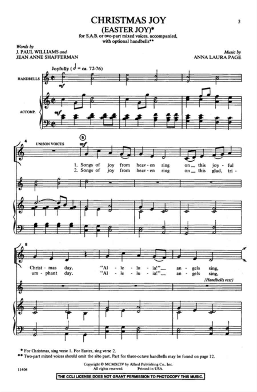 Christmas Joy (Easter Joy) 3-Part scores gallery preview page 14