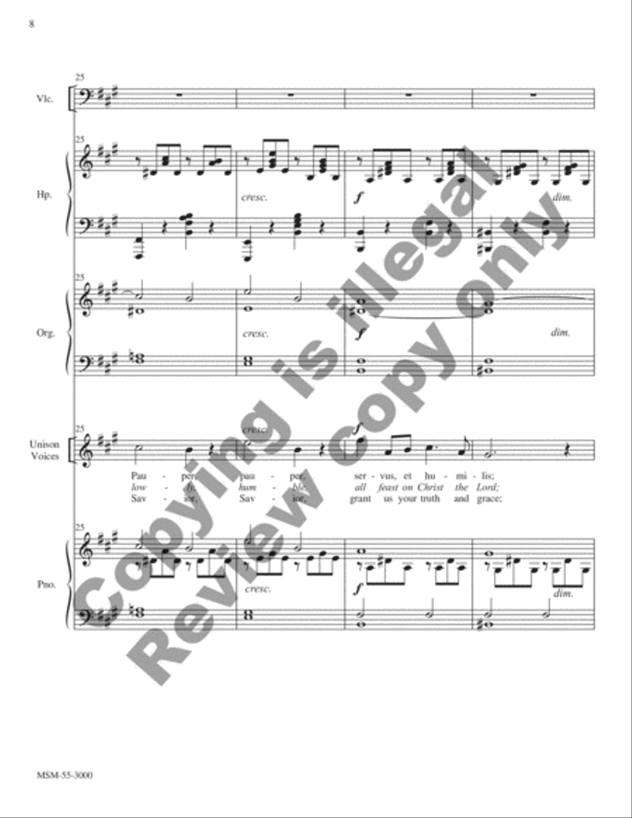Panis angelicus (Bread of Angels): O Lord, Most Holy Unison Choir scores gallery preview page 29