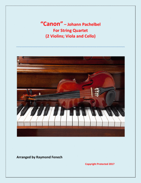 Canon - J.Pachelbel (1653 -1706) - For Strings Quartet (2 Violins; Viola and Violoncello ) image number null