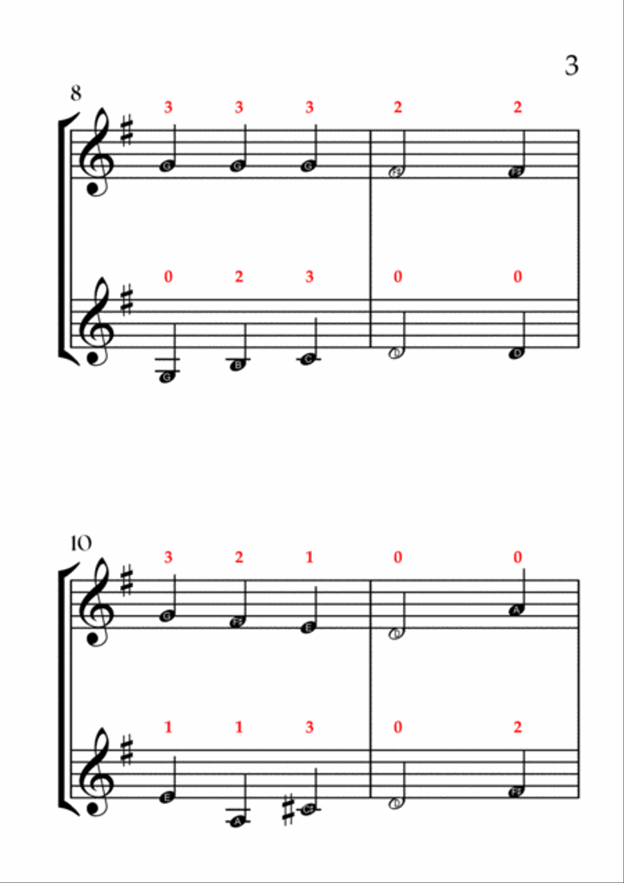 We Wish You a Merry Christmas (VIOLIN DUET - EASY LEVEL) String Duet scores gallery preview page 4