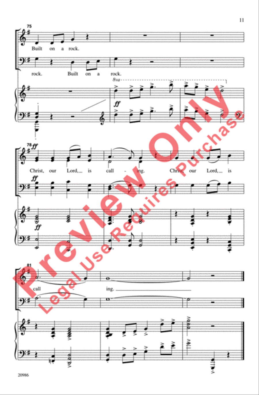 Built on a Rock 4-Part scores gallery preview page 11