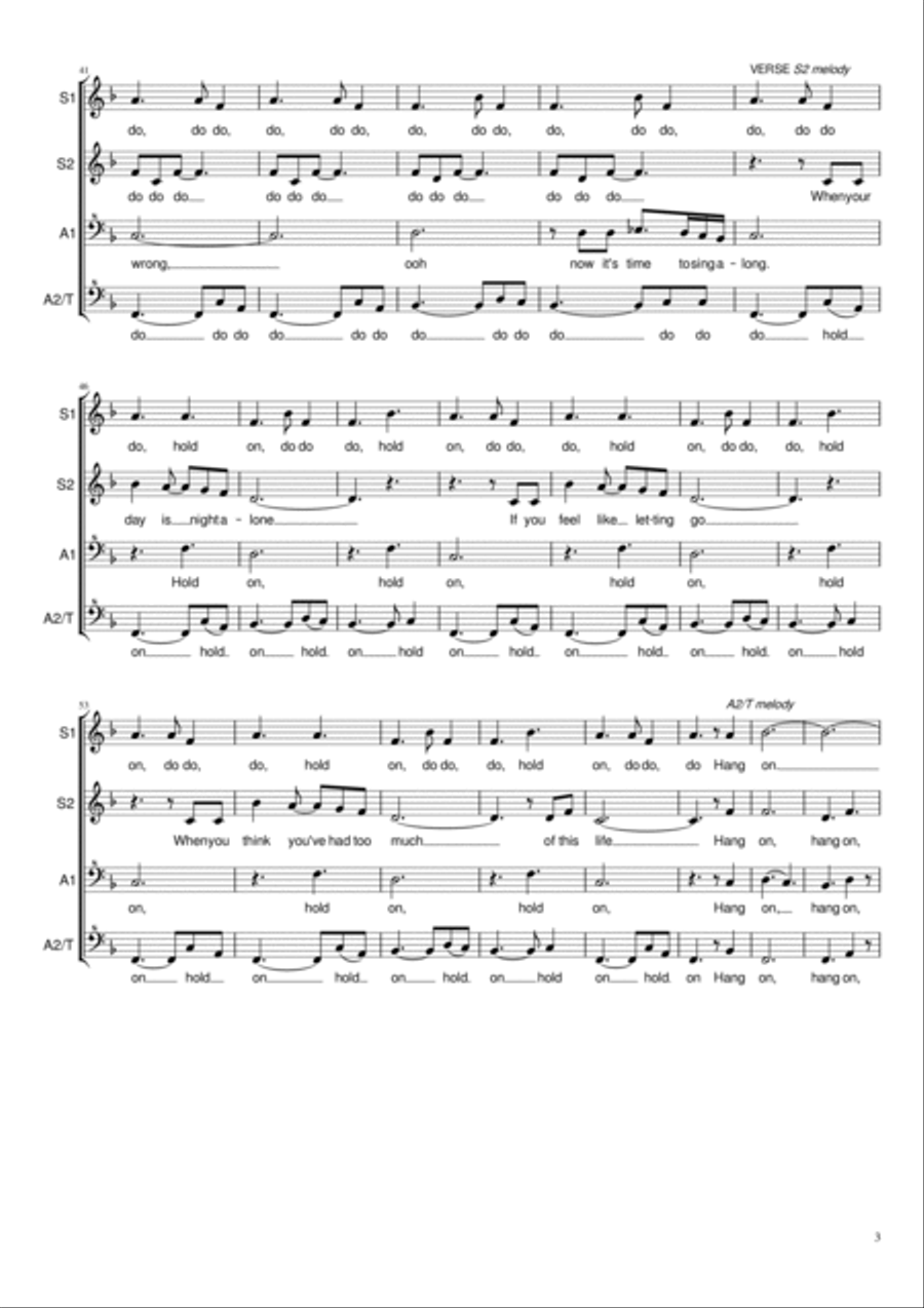 Everybody Hurts Everybody Hurts SSAA scores gallery preview page 3
