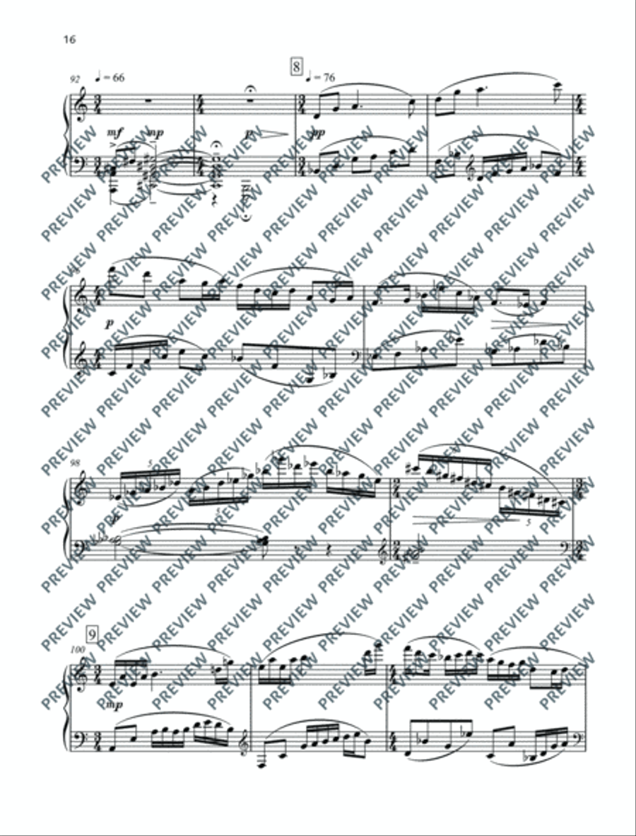 Falling Flowers Piano Solo scores gallery preview page 17