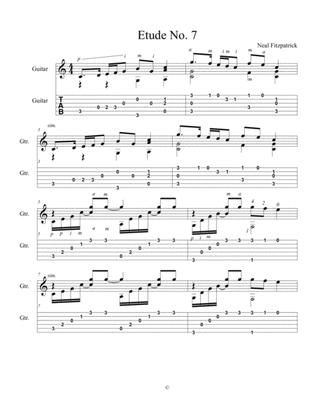 Etude No.7 For Guitar by Neal Fitzpatrick-Tablature Edition