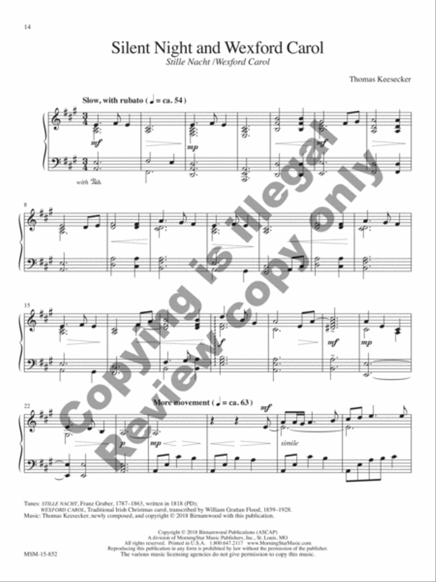 The Quiet Night: Piano Music for Christmas and Epiphany Piano Solo scores gallery preview page 7
