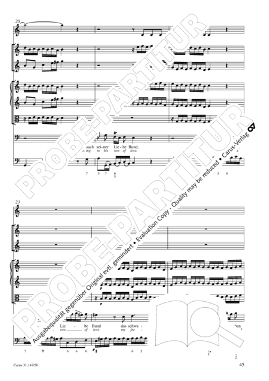 Heart and mouth and thought and action (Herz und Mund und Tat und Leben) (Herz und Mund und Tat und Leben) 4-Part scores gallery preview page 46