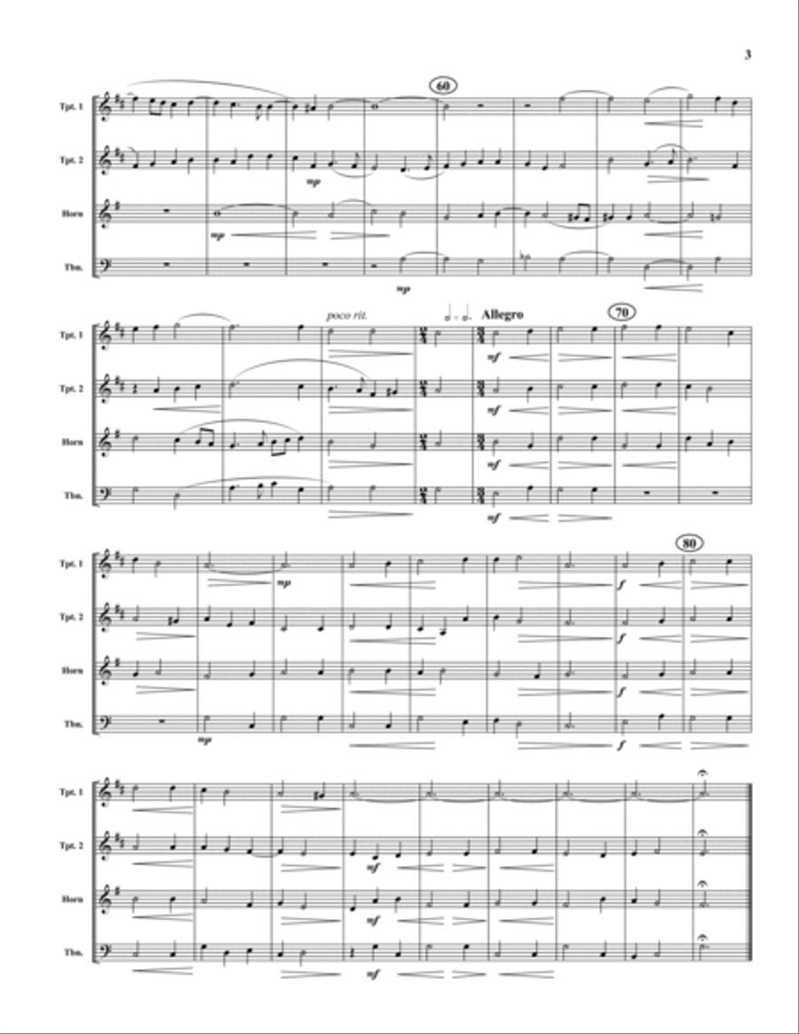Does Sanctificatus Does Sanctificatus Brass Quartet scores gallery preview page 3