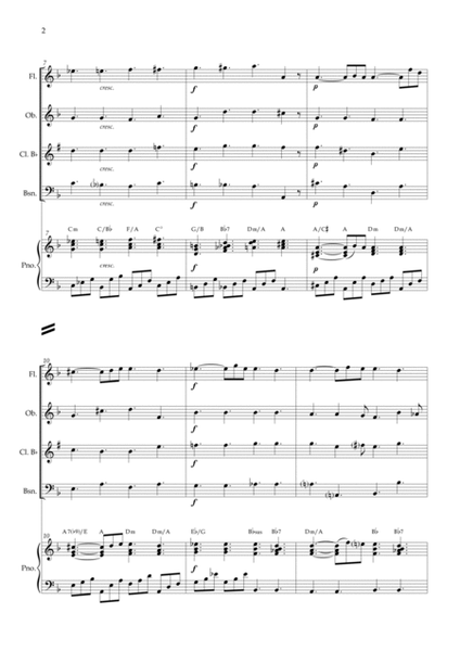 Lacrimosa (Woodwind Quartet) Piano and chords image number null
