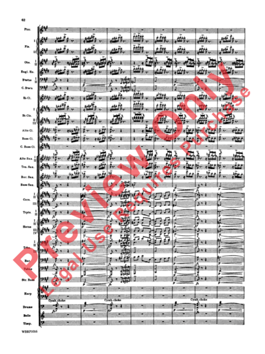 Rhapsody in Blue Concert Band scores gallery preview page 65